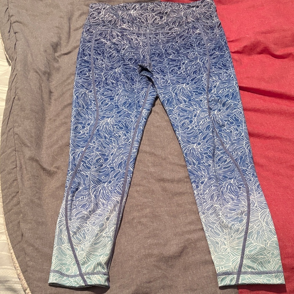 Vineyard Vines Blue Patterned Women’s Athletic Leggings